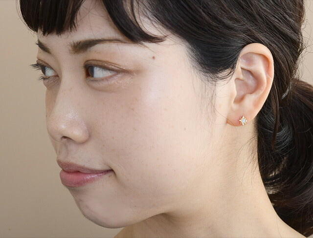 K18 オパール ピアス- destiny oval-｜41-7850