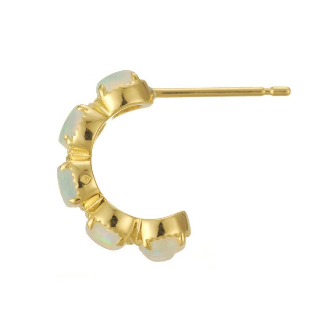 オパール　フープピアス