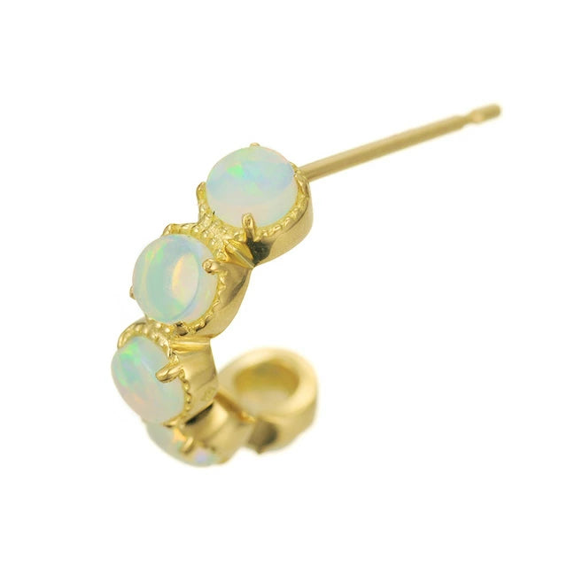 オパール　フープピアス
